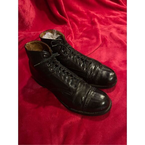 Antique O’Sullivans 1920-30’s Black Leather Tall Boots Sz 9 - Picture 14 of 14